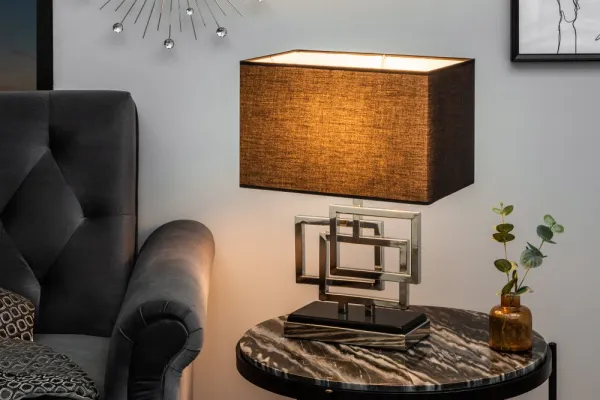 Stolová lampa PERSEFONE Dekorhome Strieborná