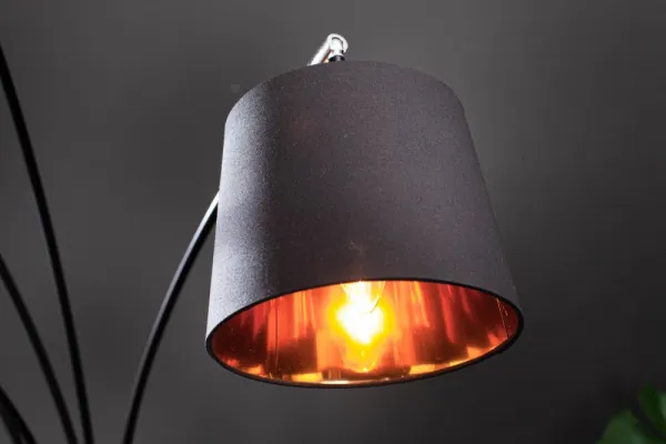 Stojací lampa LANSING Dekorhome Biela / sivá