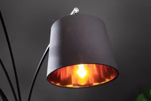 Stojací lampa LANSING Dekorhome Biela / sivá