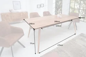 Jedálenský stôl KLEOPATRA Dekorhome 200x100x75 cm