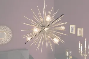 LuxD 21143 Dizajnové závesné svietidlo Abram, 50 cm, zlaté závesné svietidlo