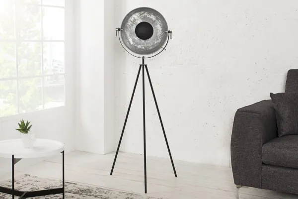 Stojací lampa BRUSEL Dekorhome Čierna / zlatá