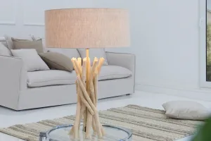 LuxD 20035 Dizajnová stolná lampa Casablanca / prírodná