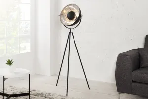 Stojací lampa BRUSEL Dekorhome Čierna / zlatá