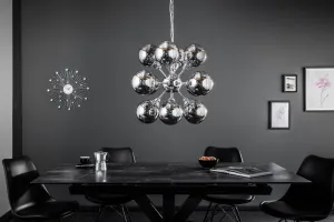 LuxD 21148 Dizajnové závesné svietidlo Lilyana, 72 cm, strieborné závesné svietidlo