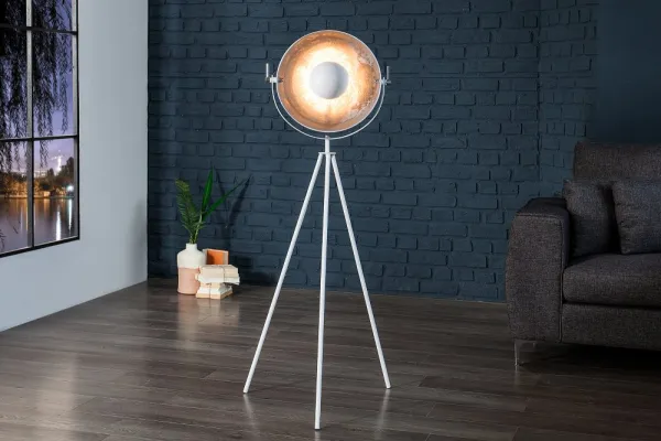 Stojací lampa BRUSEL Dekorhome Čierna / zlatá