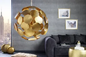 Závesná lampa MALABO Dekorhome Zlatá