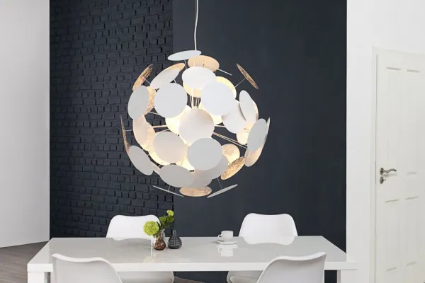 Závesná lampa MALABO Dekorhome Zlatá