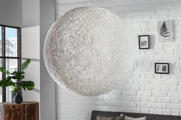 Závesná lampa FUNAFUTI 60 cm Dekorhome Čierna