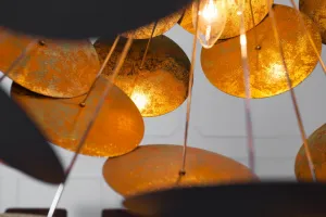 Závesná lampa MALABO Dekorhome Zlatá