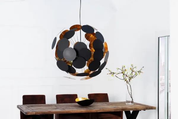 Závesná lampa MALABO Dekorhome Zlatá