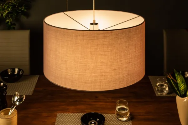 LuxD Dizajnové závesné svetlo Nash, 50 cm, prírodné