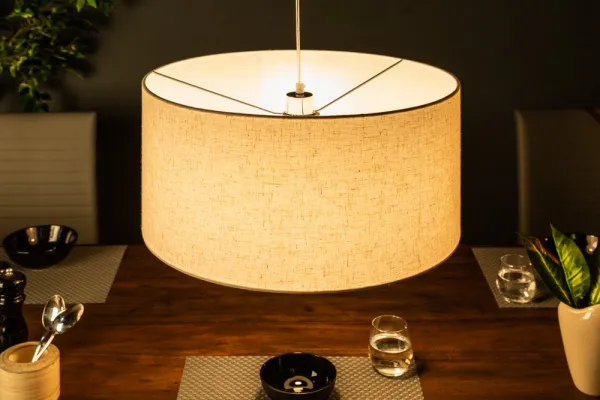 LuxD Dizajnové závesné svetlo Nash, 50 cm, prírodné