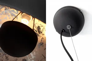 LuxD 17825 Lampa Atelier čierno-strieborná závesné svietidlo