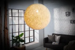 Závesná lampa FUNAFUTI 60 cm Dekorhome Čierna