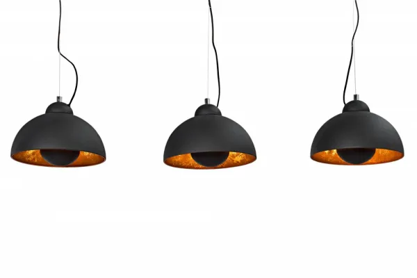 LuxD 17525 Dizajnová závesná lampa STAGE 3 čierna/zlatá závesné svietidlo