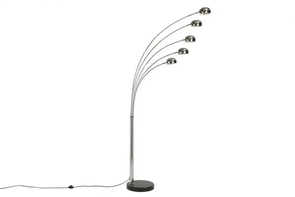 Stojací lampa QUITO Dekorhome Chróm