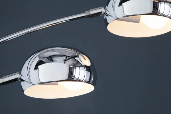 Stojací lampa QUITO Dekorhome Chróm
