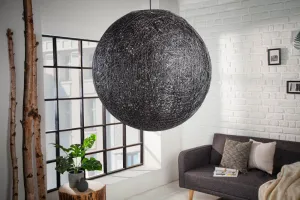 Závesná lampa FUNAFUTI 60 cm Dekorhome Čierna