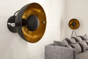 LuxD 16802 Nástenná lampa STAGE čierno zlatá
