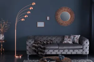 Stojací lampa QUITO Dekorhome Chróm