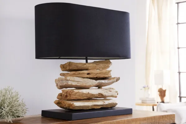 Stolová lampa BANJUL Dekorhome Čierna