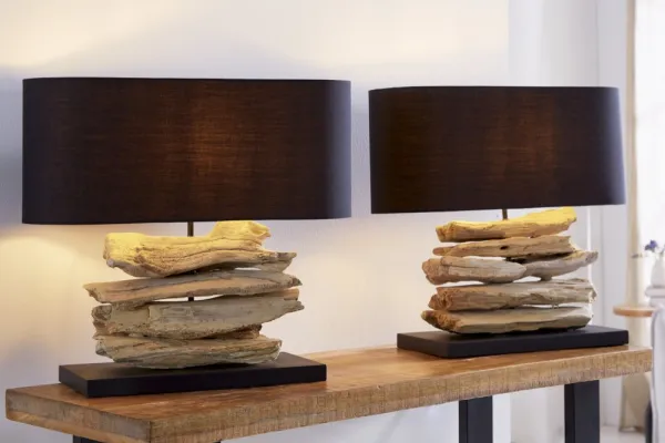 Stolová lampa BANJUL Dekorhome Čierna
