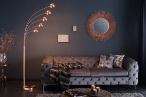 Stojací lampa QUITO Dekorhome Chróm