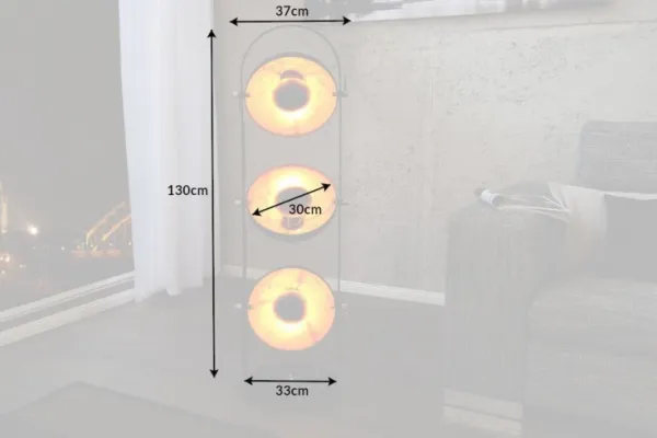 LuxD 17105 Stojanová lampa STAGE čierna Stojanové svietidlo