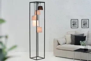 LuxD 20281 Dizajnová stojanová lampa Shadow II čierno-sivá Stojanové svietidlo