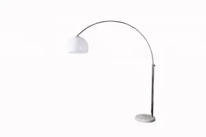 Stojaca lampa BANGUI 175 - 205 cm Dekorhome Biela