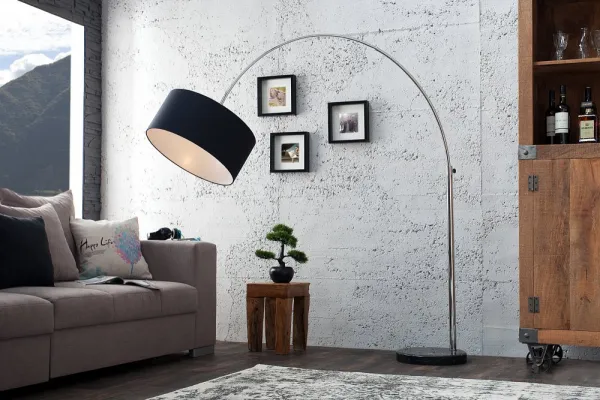 Stojací lampa THIMBU Dekorhome Biela