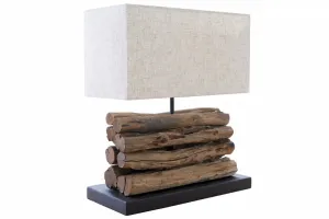 Stolová lampa BAMAKO Dekorhome Hnedá