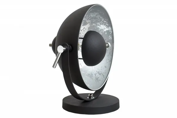 Stolová lampa BRUSEL Dekorhome Strieborná / čierna