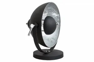 Stolová lampa BRUSEL Dekorhome Strieborná / čierna