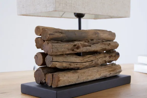 Stolová lampa BAMAKO Dekorhome Hnedá