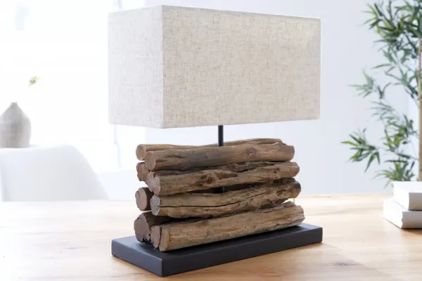 Stolová lampa BAMAKO Dekorhome Hnedá
