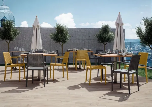 Jedálenská stolička GRID ARMCHAIR Rojaplast Antracit