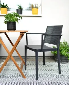 Jedálenská stolička GRID ARMCHAIR Rojaplast Antracit
