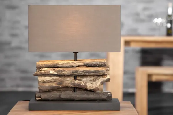 Stolová lampa BAMAKO Dekorhome Hnedá