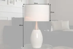 LuxD 18131 Stolná lampa Aaria 60 cm biela