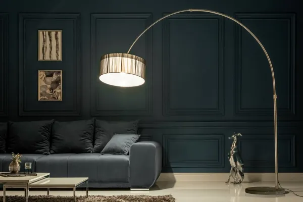 Stojací lampa JEREVAN Dekorhome Biela