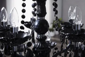 Závesná lampa SEATTLE luster Dekorhome Čierna