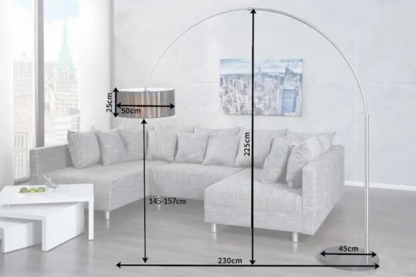 Stojací lampa JEREVAN Dekorhome Biela