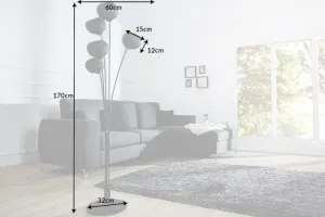 LuxD 18117 Stojanová lampa 5 Sigma 170cm zlatá Stojanové svietidlo