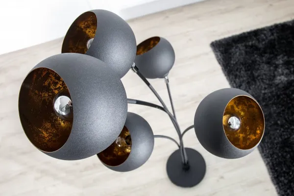 LuxD 18117 Stojanová lampa 5 Sigma 170cm zlatá Stojanové svietidlo