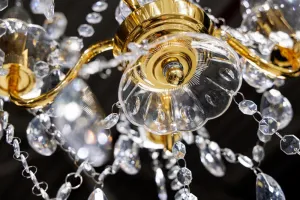 Závesná lampa SEATTLE luster Dekorhome Zlatá