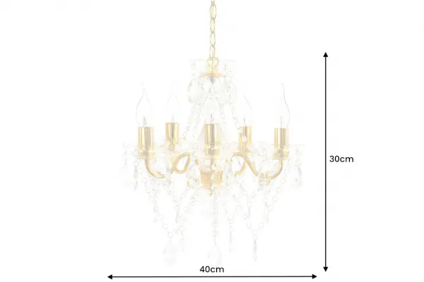 Závesná lampa SEATTLE luster Dekorhome Zlatá