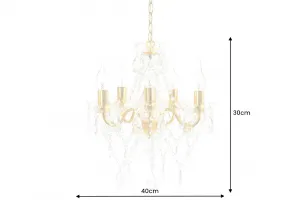Závesná lampa SEATTLE luster Dekorhome Zlatá