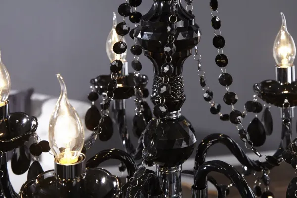 Závesná lampa SEATTLE luster Dekorhome Čierna